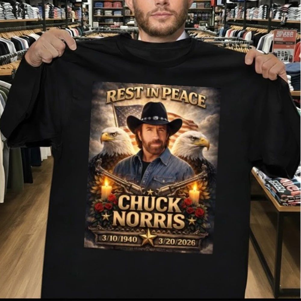 Chuck Norris Rest in Peace RIP Memorial Graphic Shirt