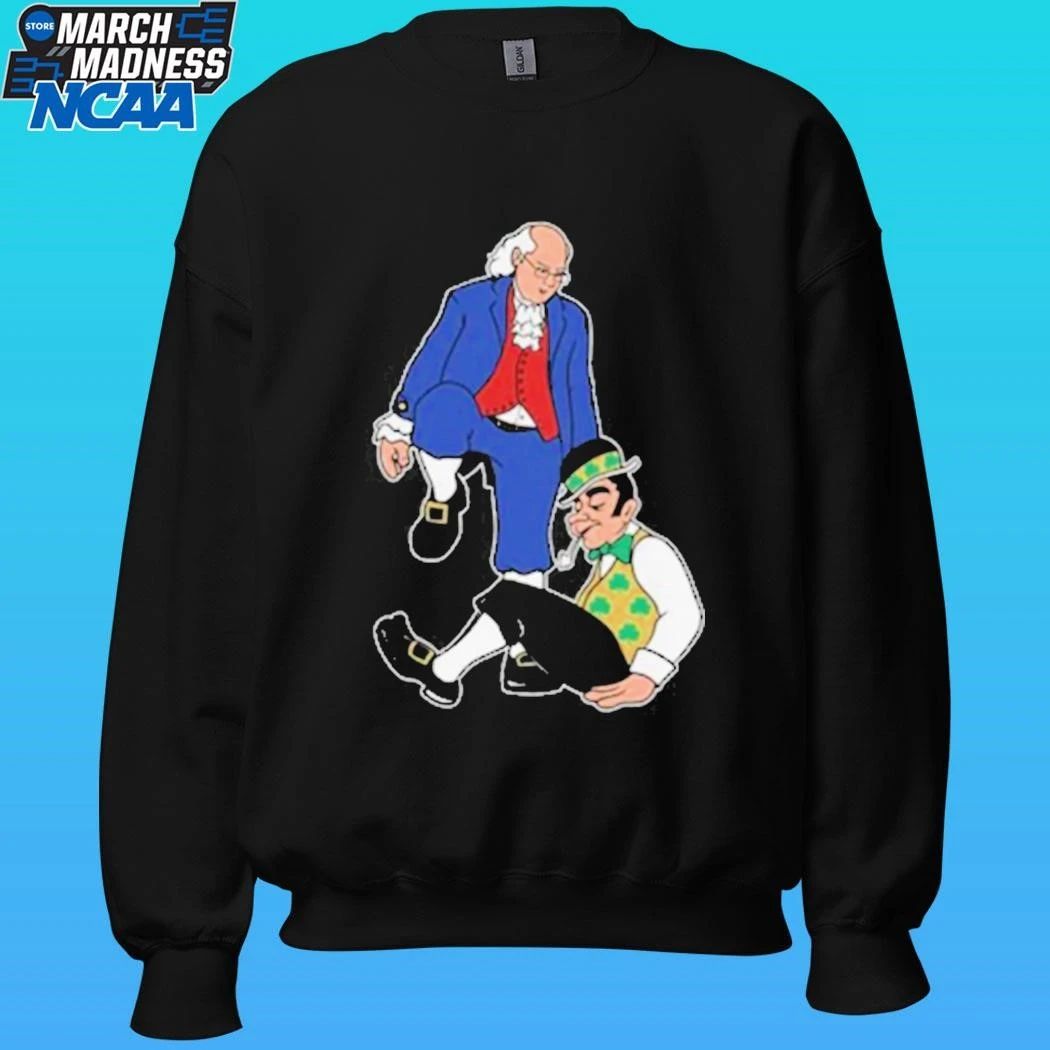 Philadelphia 76ers Ben Franklin Stepover Boston Celtics Mascot Shirt