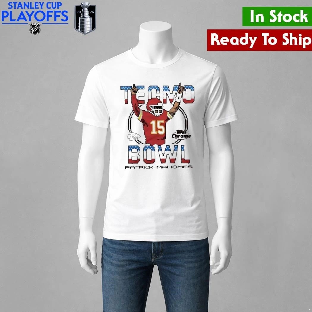 Topps Chrome x Tecmo Bowl Kansas City Chiefs Patrick Mahomes Shirt
