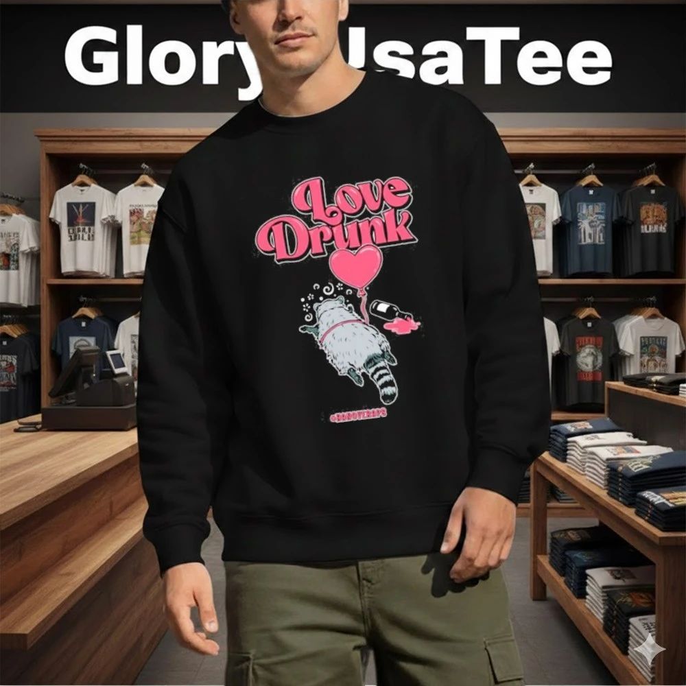 Bonfire Store Love Drunk Raccoon Shirt