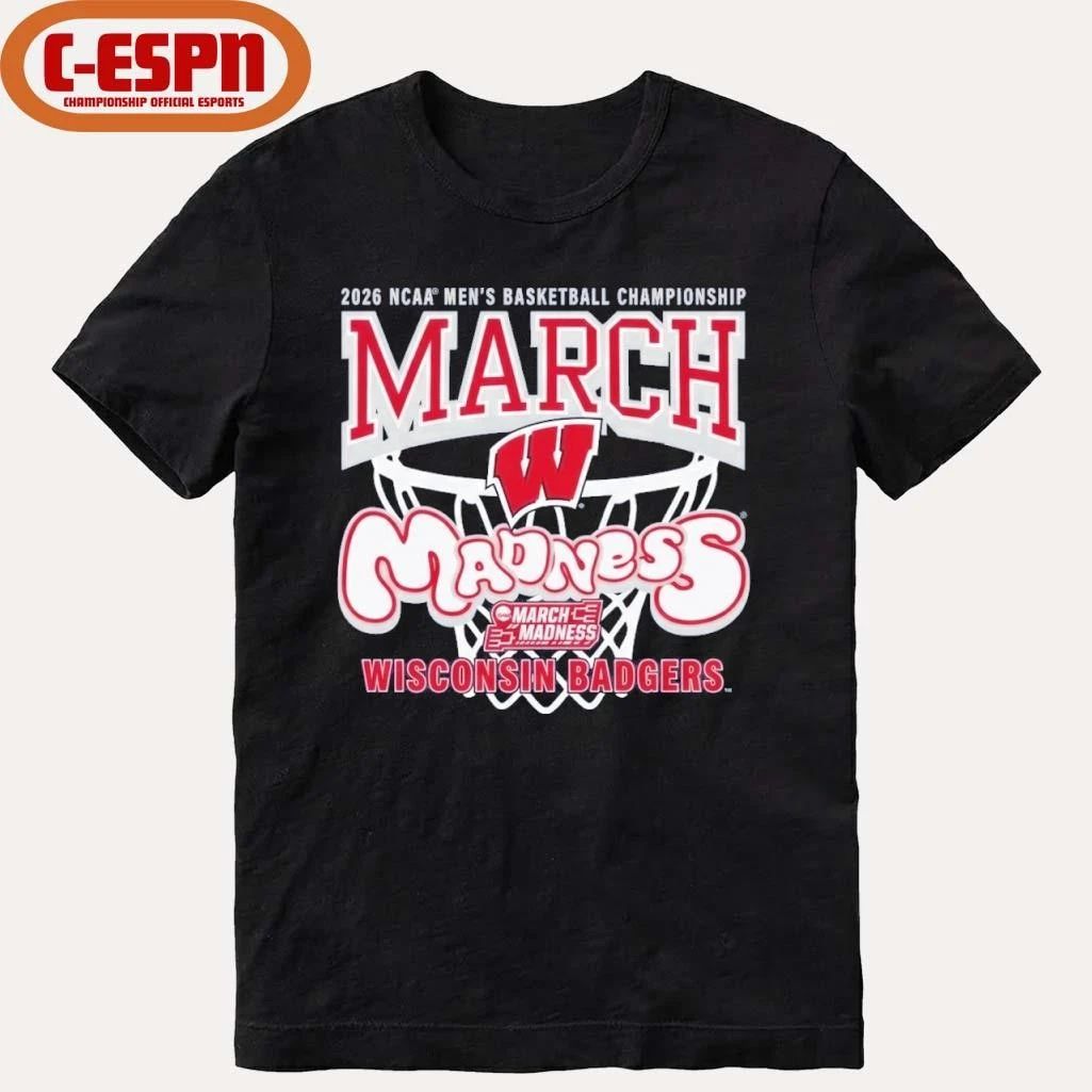 Wisconsin Badgers 2026 NCAA Men’s Basketball Championship March Madness Shirt