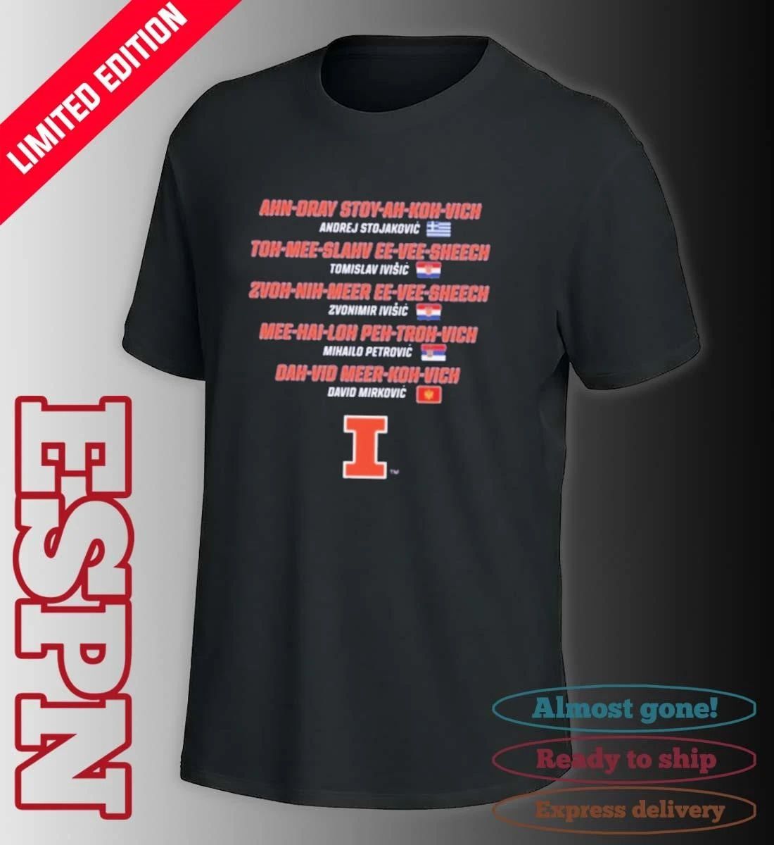 Illinois Men’s Basketball One-Off Players T-Shirt