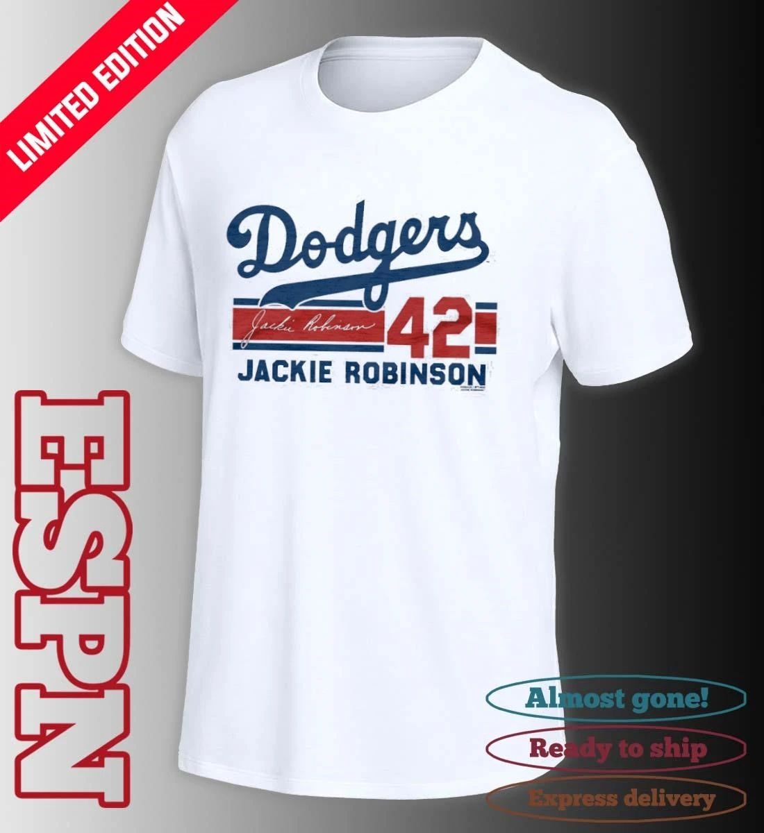 Dodgers Jackie Robinson 42 Signature Shirt