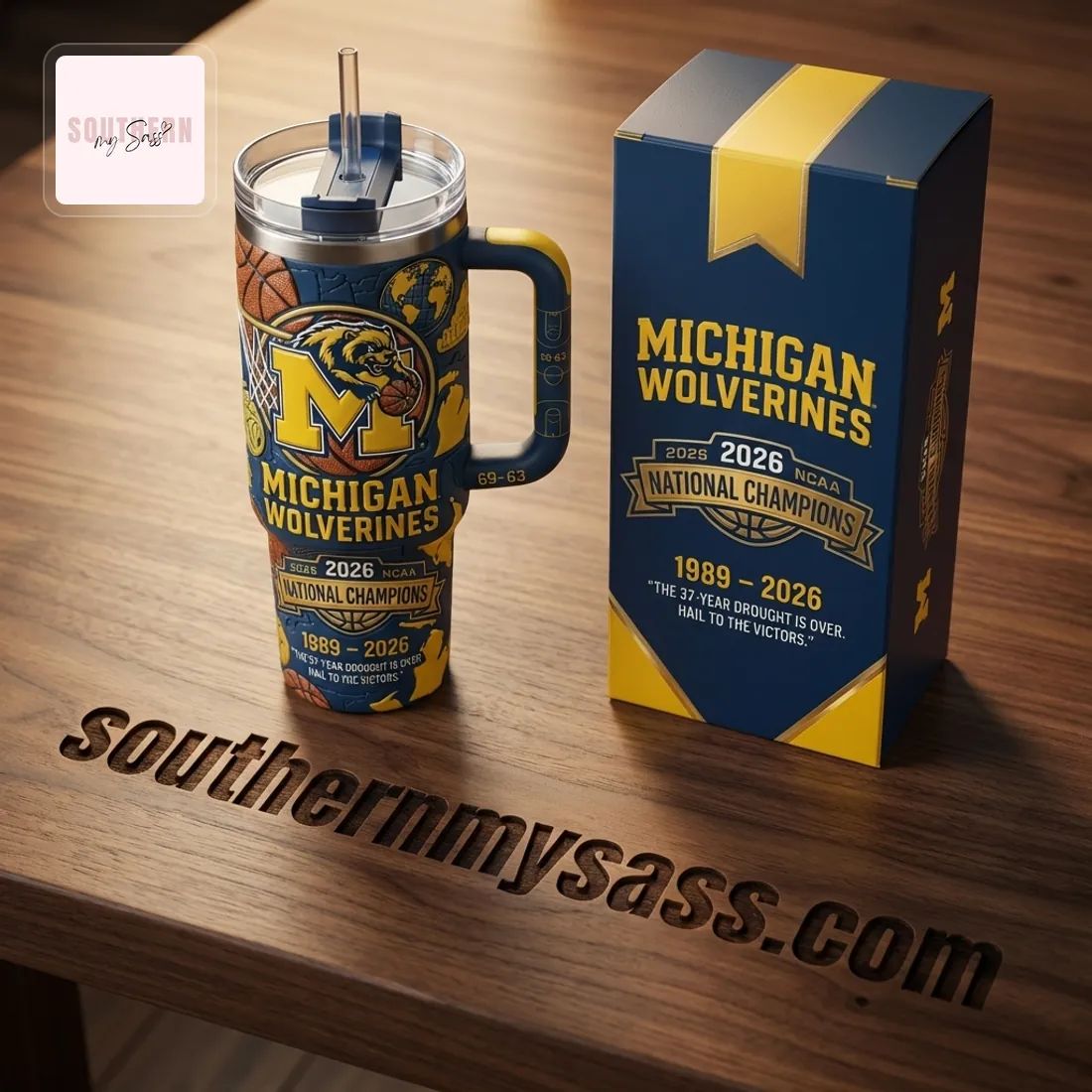 Michigan Wolverines 2026 National Champions Commemorative Insulated Tumbler