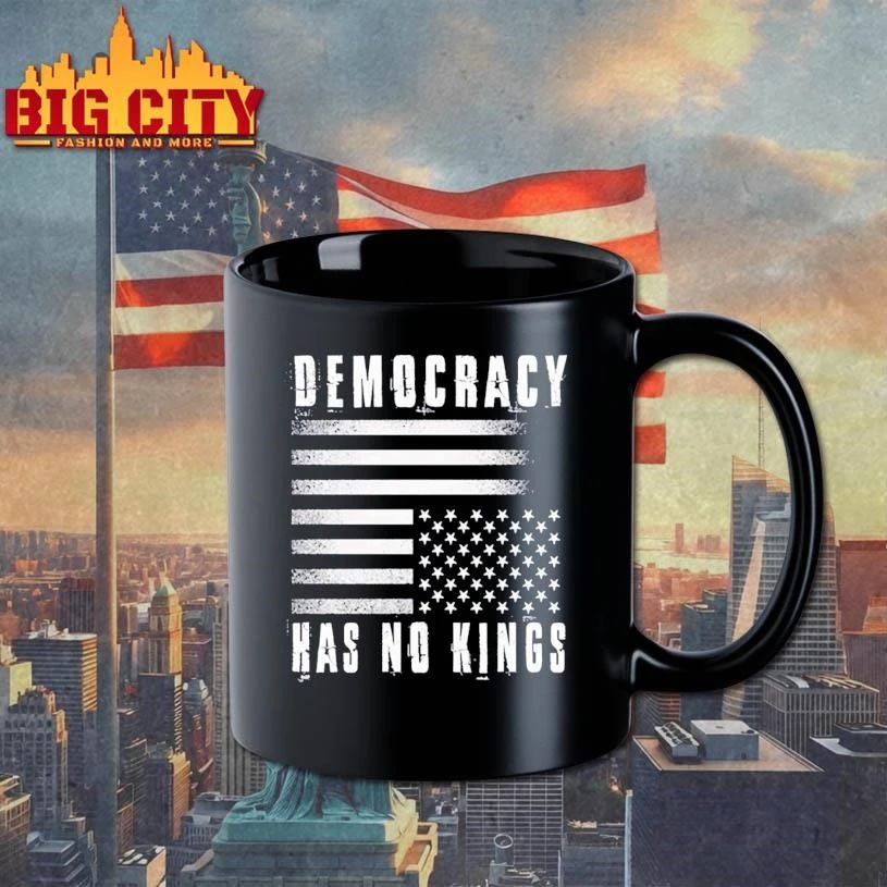 Democracy has no kings USA flag Retro Vintage Shirt