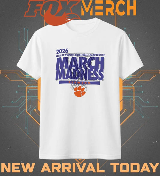 Clemson Tigers 2026 NCAA DI Women’s Basketball Championship March Madness t-shirt