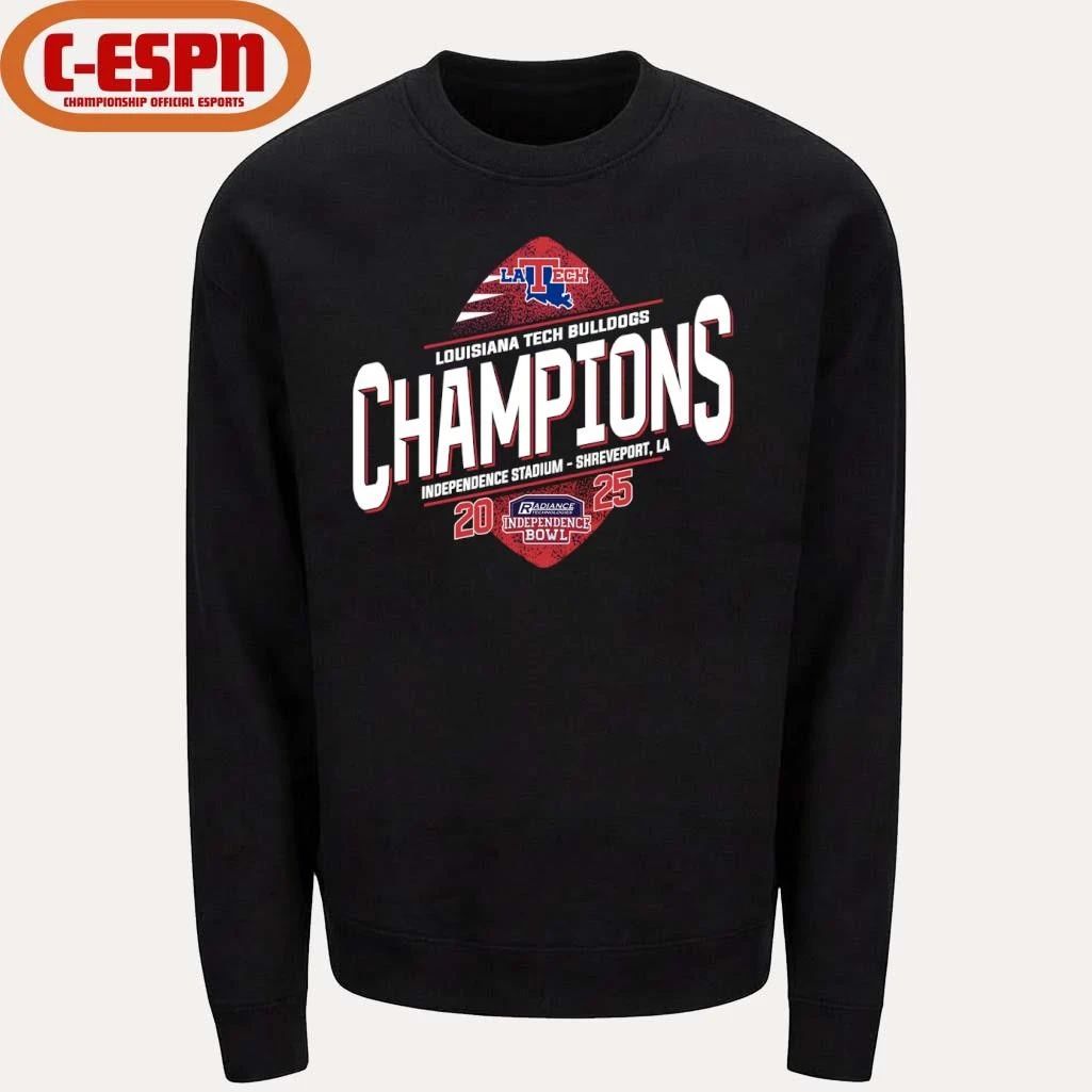 Louisiana Tech Football 2025 Independence Bowl Champions T-Shirt