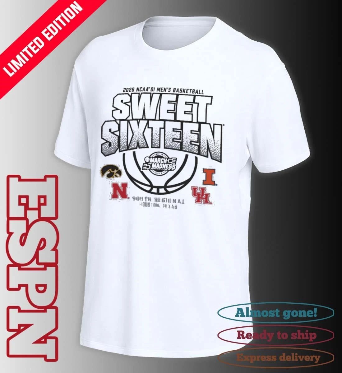 South Regional 2026 NCAA DI Men’s Basketball Sweet Sixteen T-Shirt