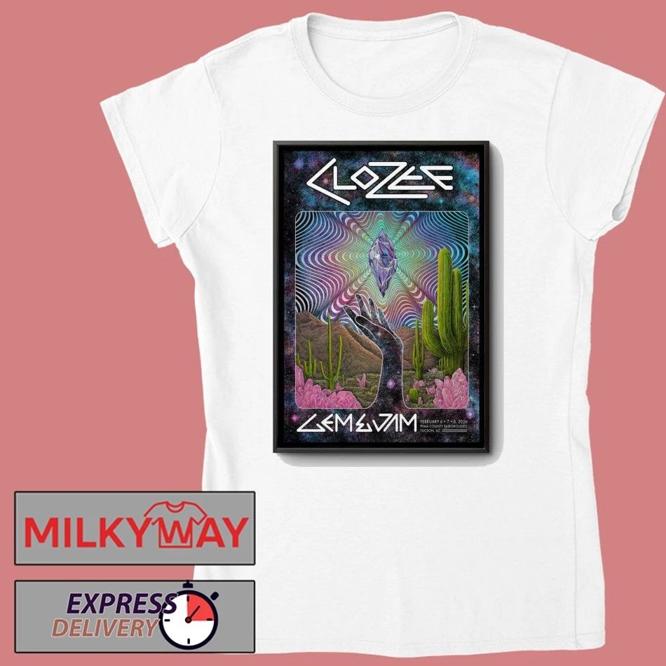 CloZee Gem & Jam Festival Tucson AZ Feb 6-8 2026 Poster shirt