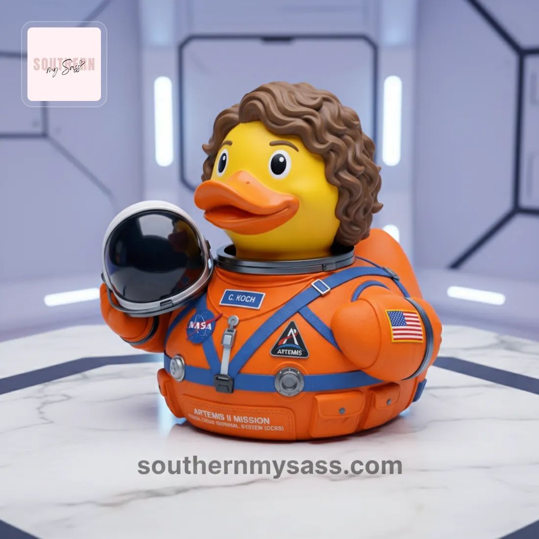 NASA Artemis II Mission C. Koch Astronaut Rubber Duck