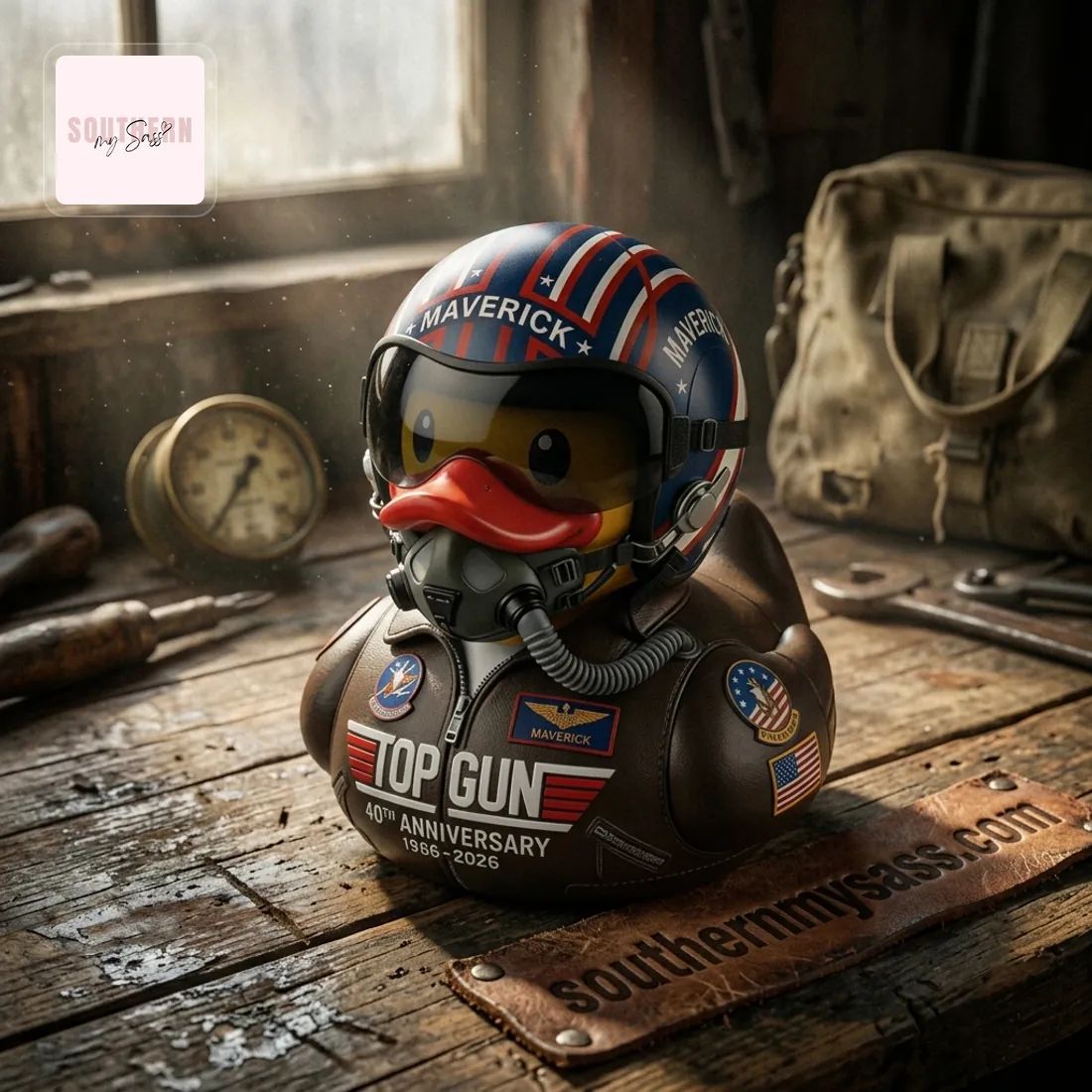 Gun Maverick 40th Anniversary Commemorative Resin Duck Figure