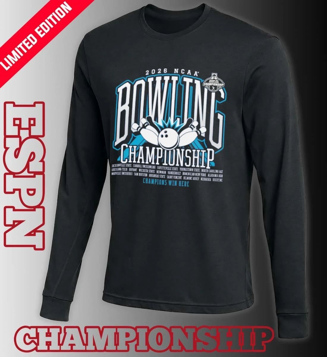 2026 NCAA Women’s Bowling Regionals Championship Shirt