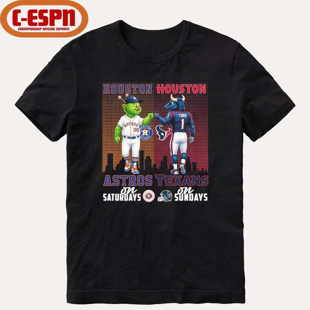 Mascot Houston Astros On Saturdays And Houston Texas On Sundays Shirt
