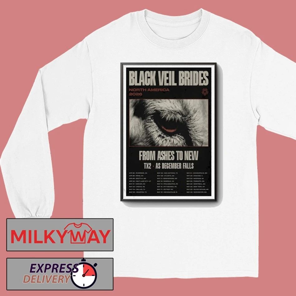 Black Veil Brides North American Tour 2026 Poster shirt