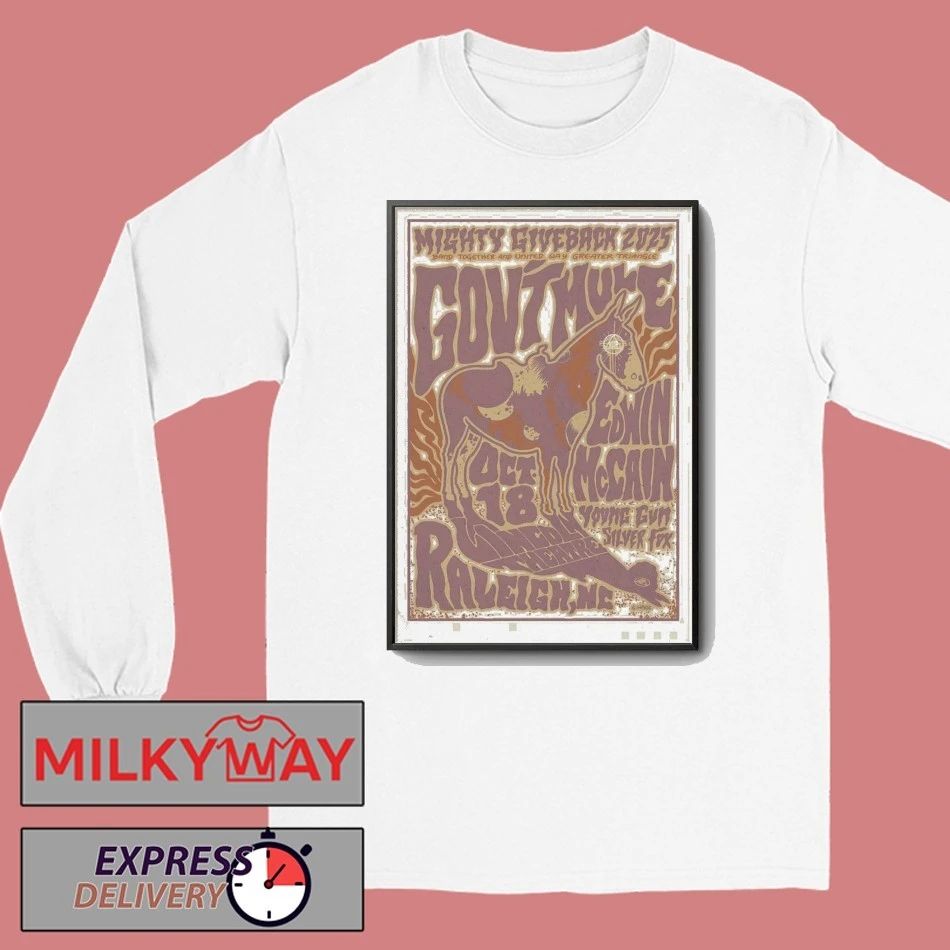 Gov’t Mule Raleigh Tour On Oct 18 2025 Poster shirt