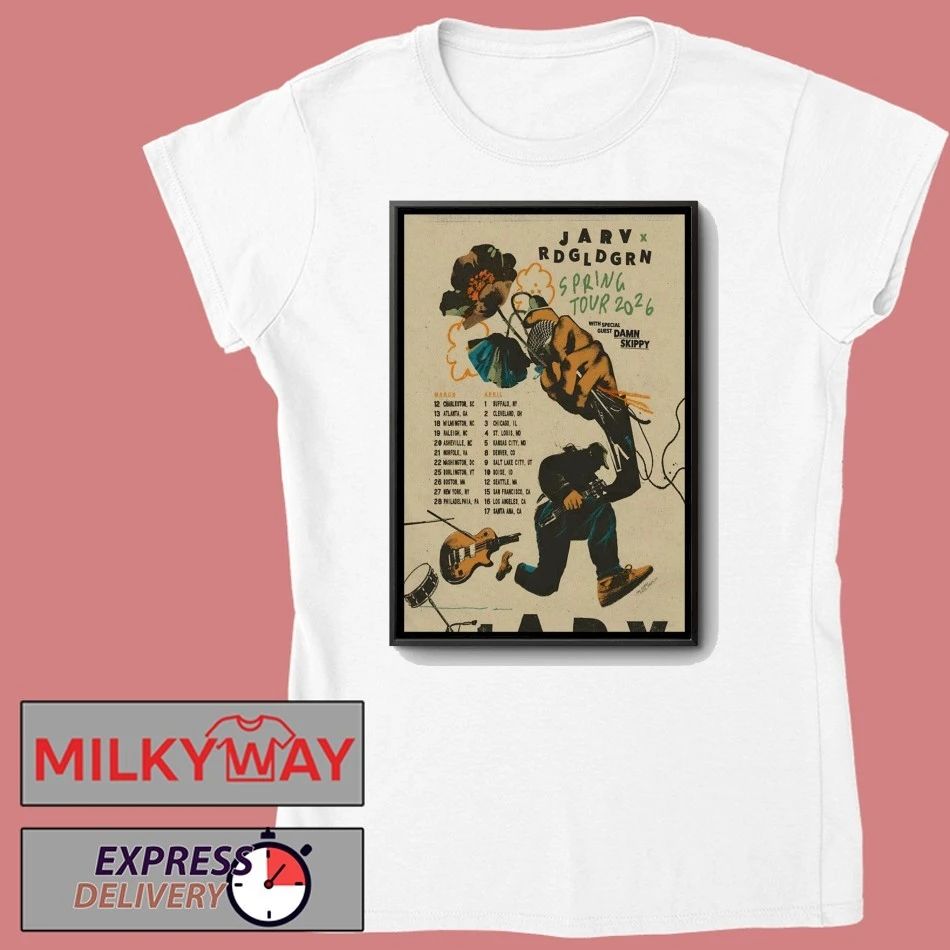 JARV With Red Gold Green Spring Tour 2026 Poster shirt