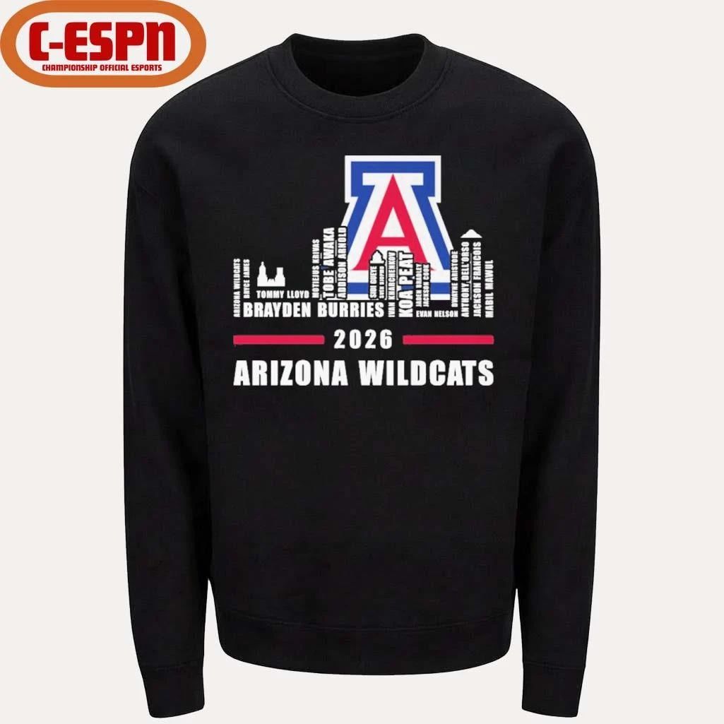 Arizona Basketball Skyline Player Names 2026 Shirt