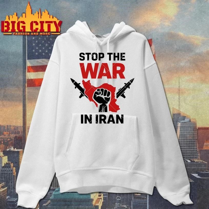 Stop The War Iran Map Graphic Shirt