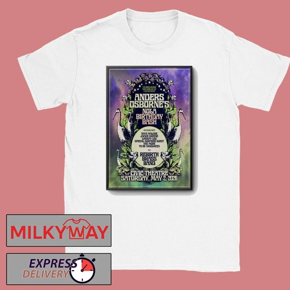 Anders Osborne May 2 2026 In New Orleans LA Poster shirt