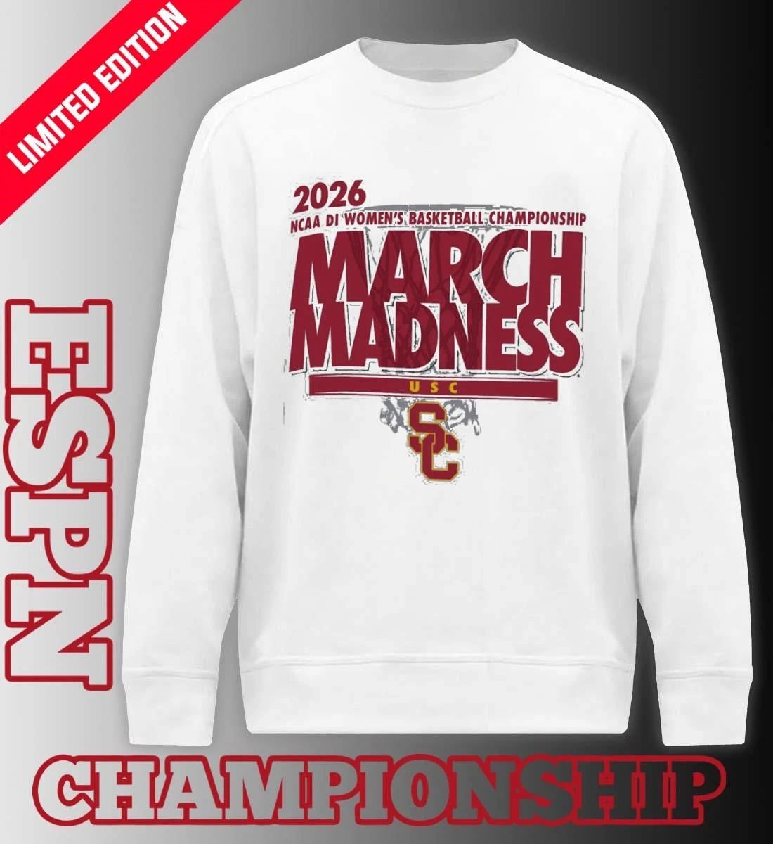 USC Women’s Basketball Single Team 2026 NCAA March Madness Shirt