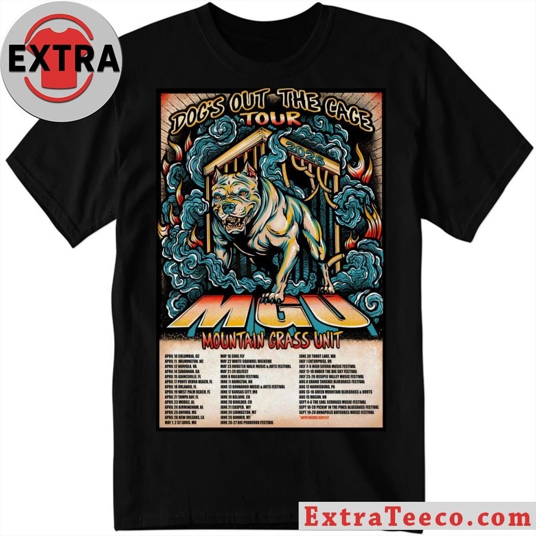 Mountain Grass Unit Poster Dog’s Out The Cage Tour 2026 Shirt