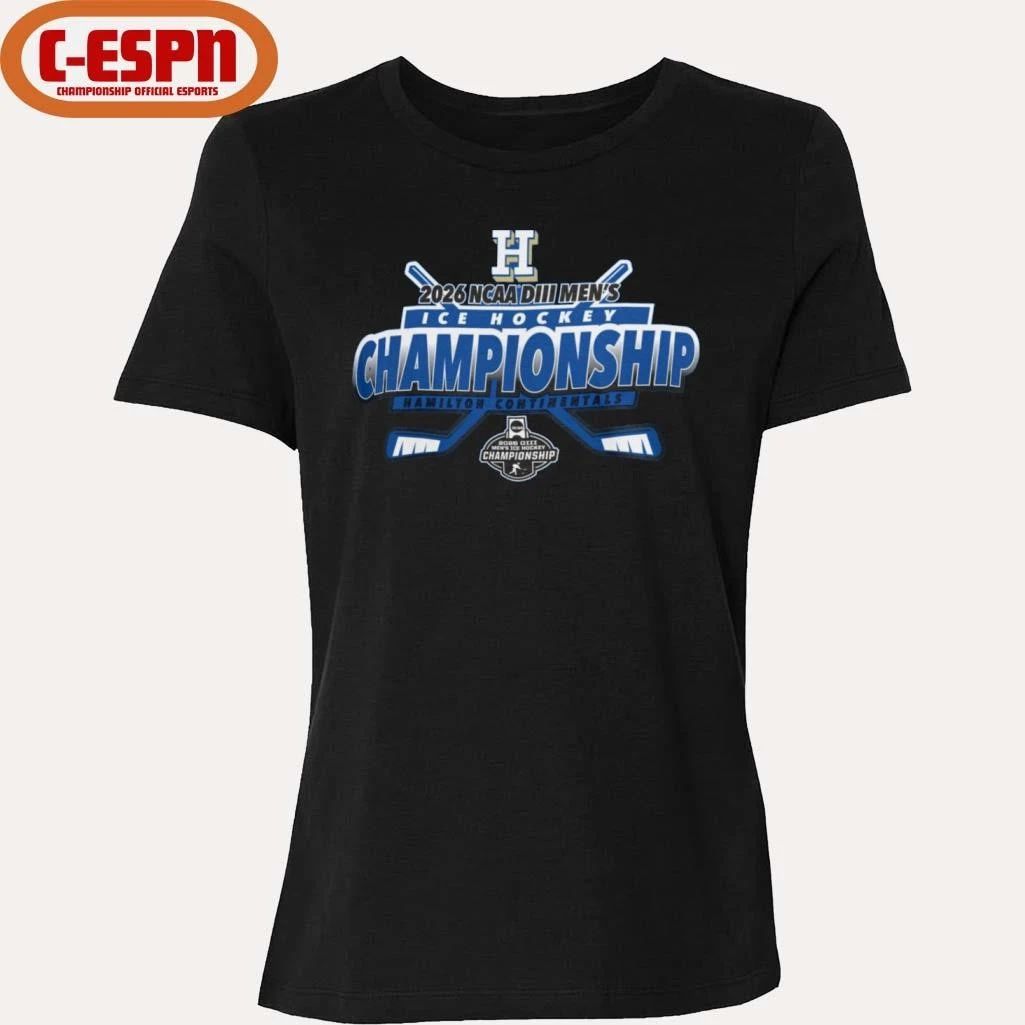Hamilton College Men’s Ice Hockey 2026 NCAA DIII Championship T-Shirt