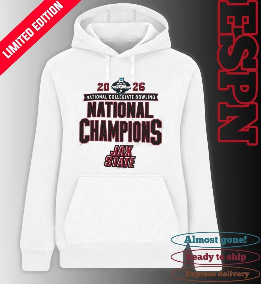 Jacksonville State Gamecocks 2026 NCAA Bowling National Champions T-Shirt