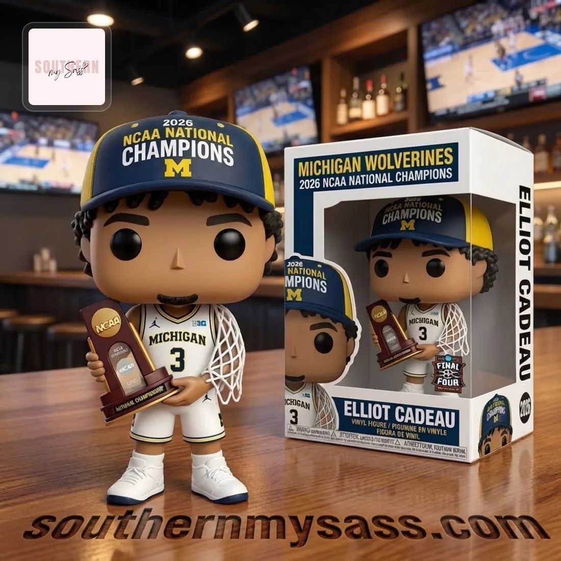 Michigan Basketball 2026 National Champions Commemorative Pop Figure Doll