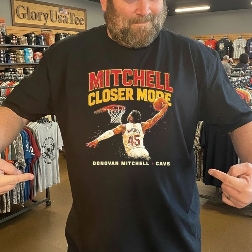 Mitchell Closer Mode Donovan Mitchell Spida 45 Cleveland Cavs Graphic Shirt