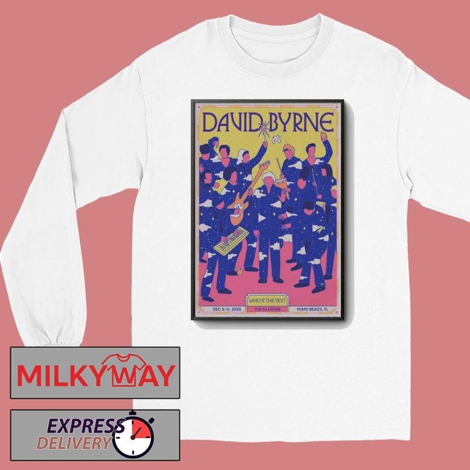 David Byrne 12 5-12 6 2025 Miami Beach FL Poster shirt