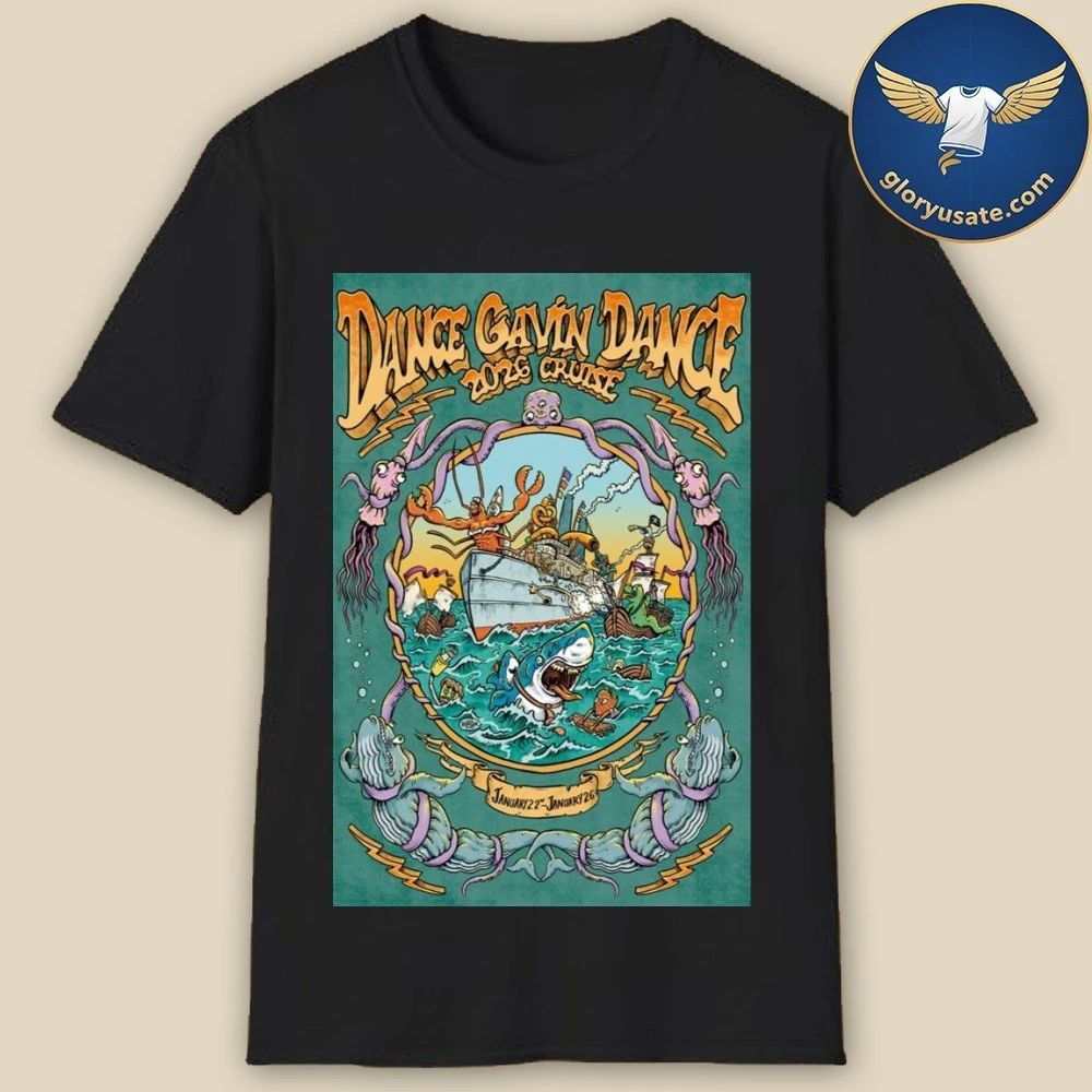 Dance Gavin Dance January 22â€“26 2026 Live Show Poster Shirt
