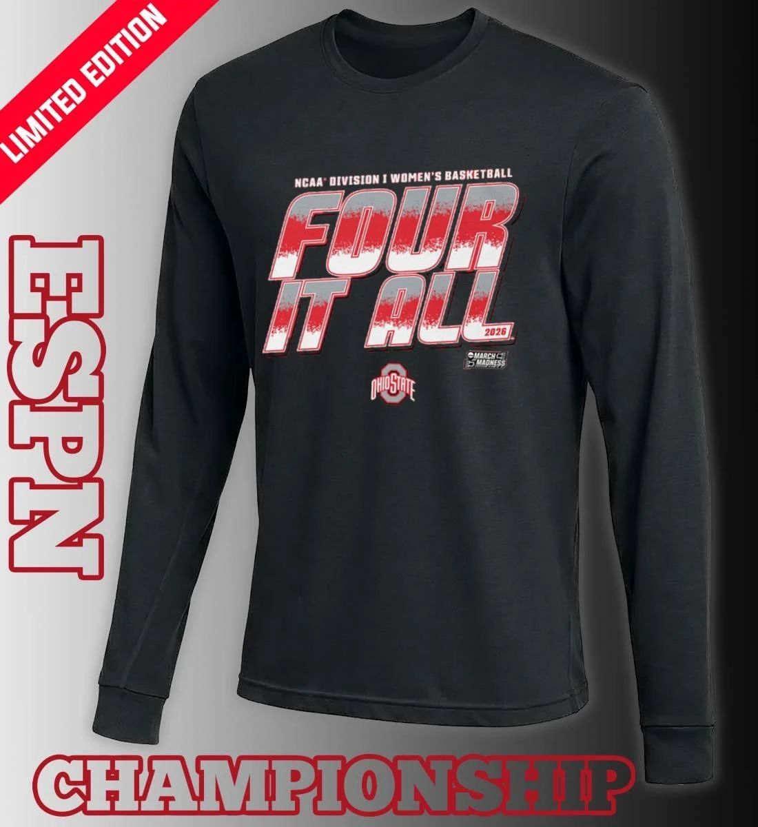 Ohio State Women’s Basketball Four It All 2026 March Madness Shirt