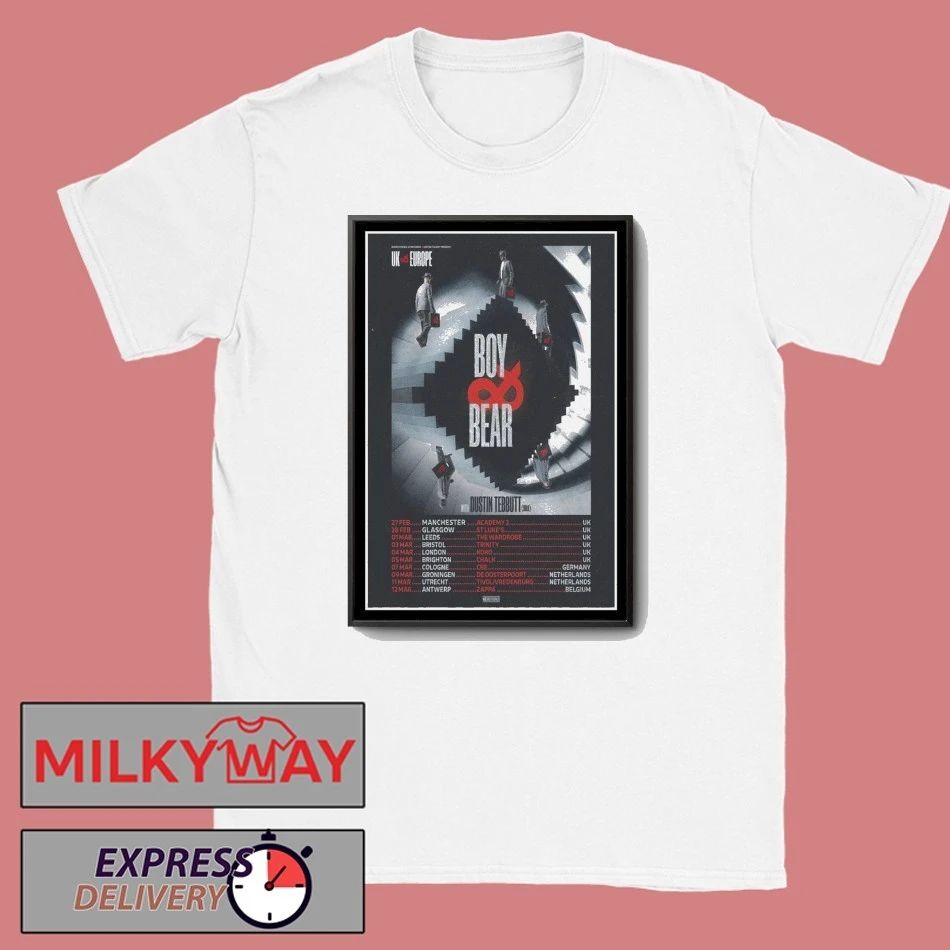 Boy And Bear Europe And UK Tour 2026 Poster shirt