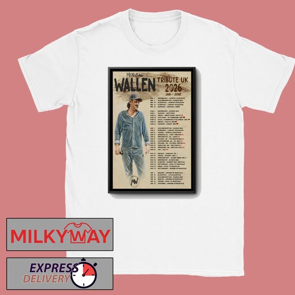 Poster Morgan Wallen Tribute UK Tour 2026 shirt
