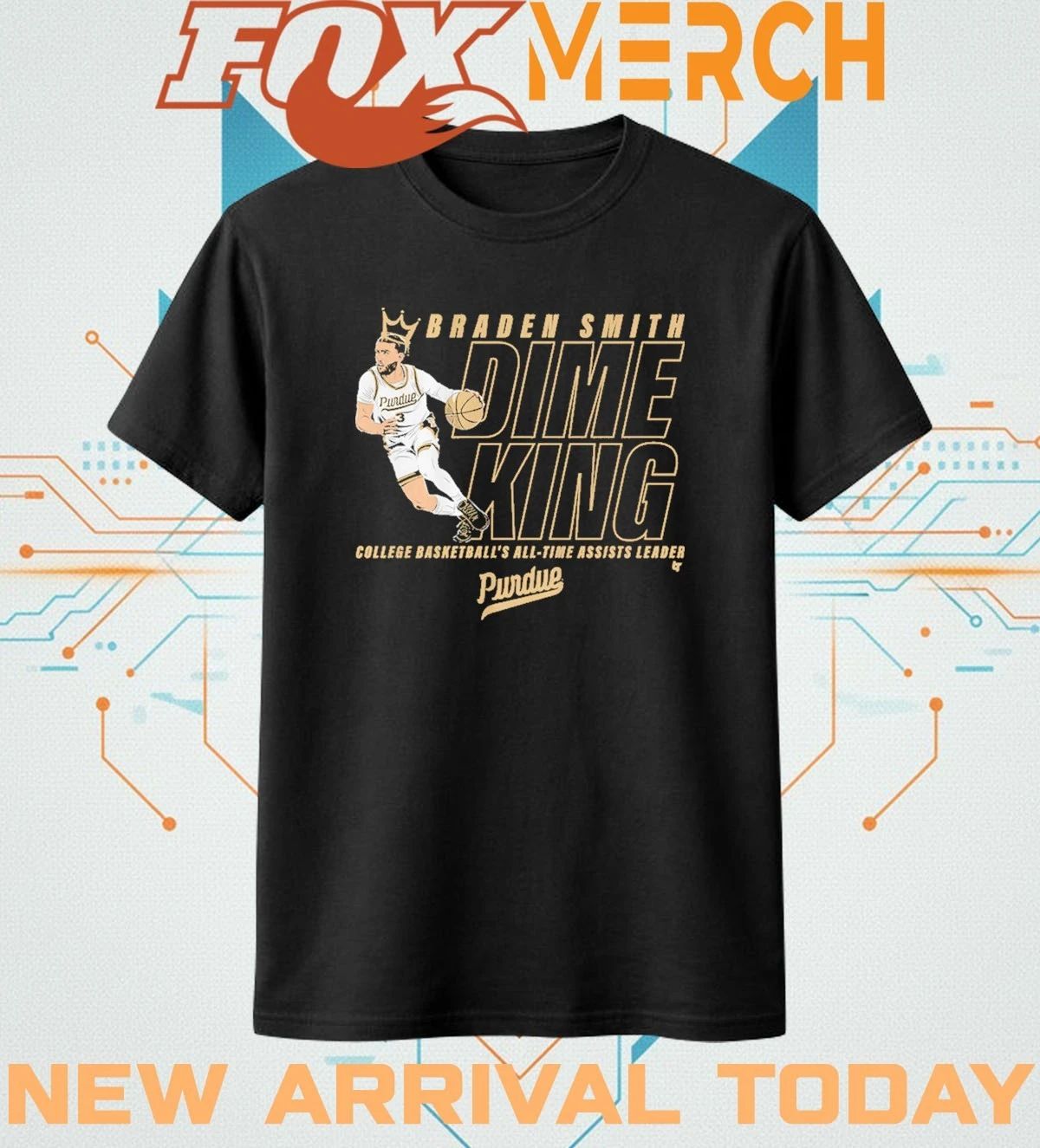 Purdue Basketball Braden Smith All-Time Assists Record t-shirt