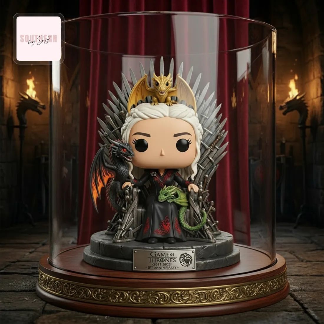 Game of Thrones Daenerys Targaryen 15th Anniversary Iron Throne Pop Figure Doll