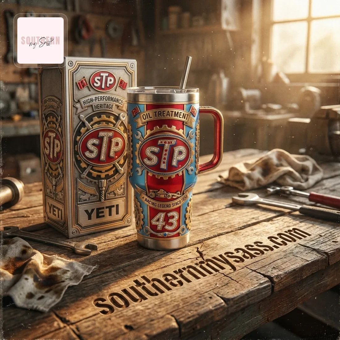 STP Racing Legend 43 Diamond-Studded YETI Tumbler