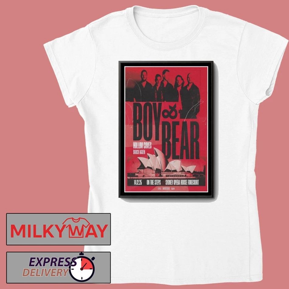 Boy and Bear Sydney Opera House Forecourt Dec 14 2025 Poster shirt