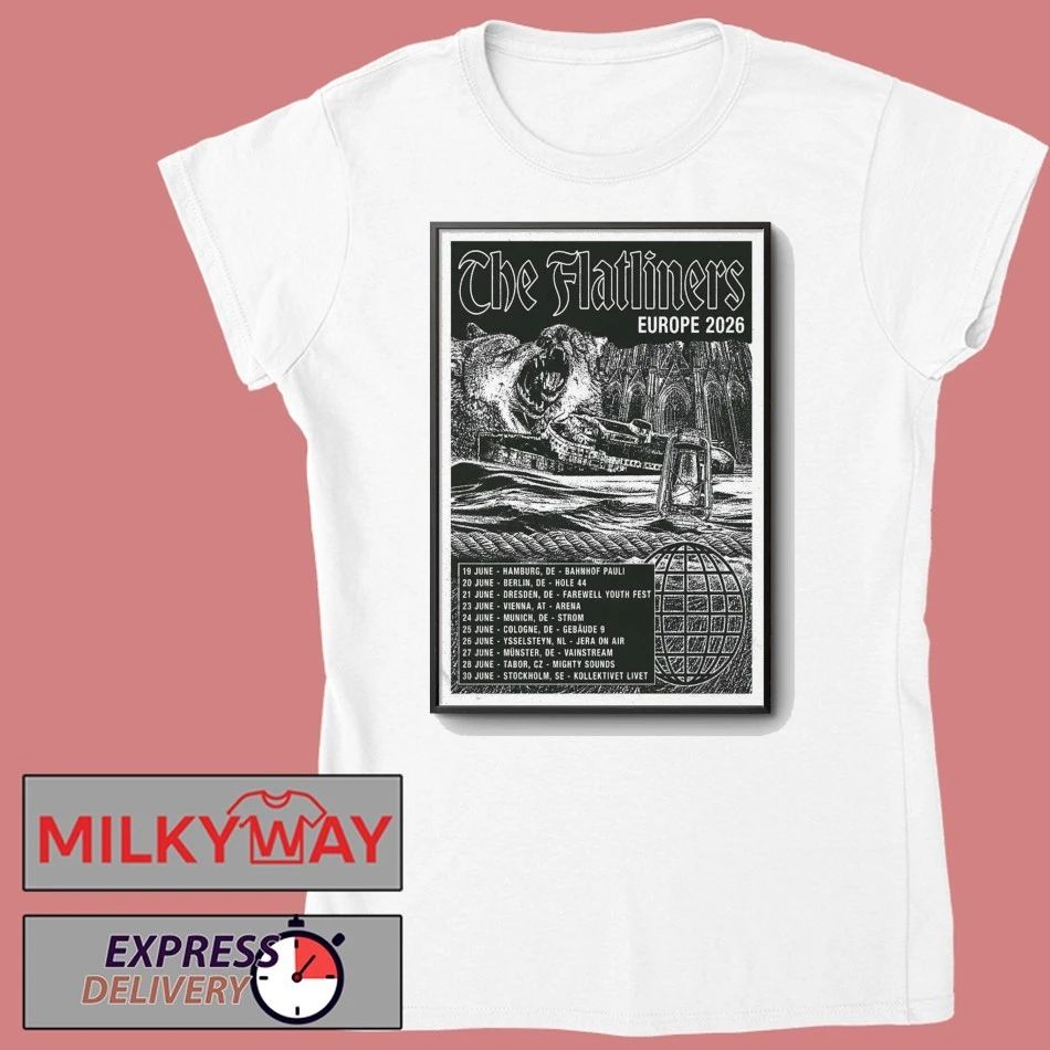 The Flatliners 2026 Europe Tour Poster shirt