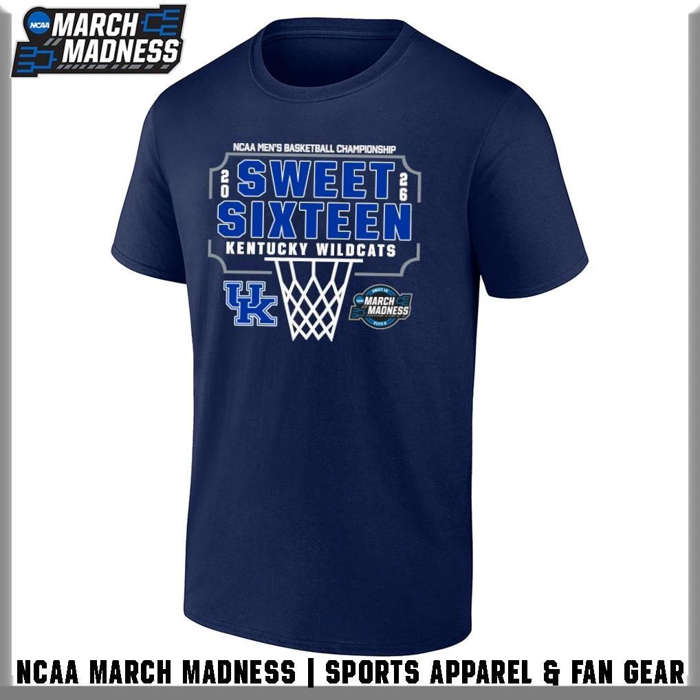 Kentucky Wildcats 2026 NCAA Men’s Basketball Tournament March Madness Sweet Sixteen T-Shirt