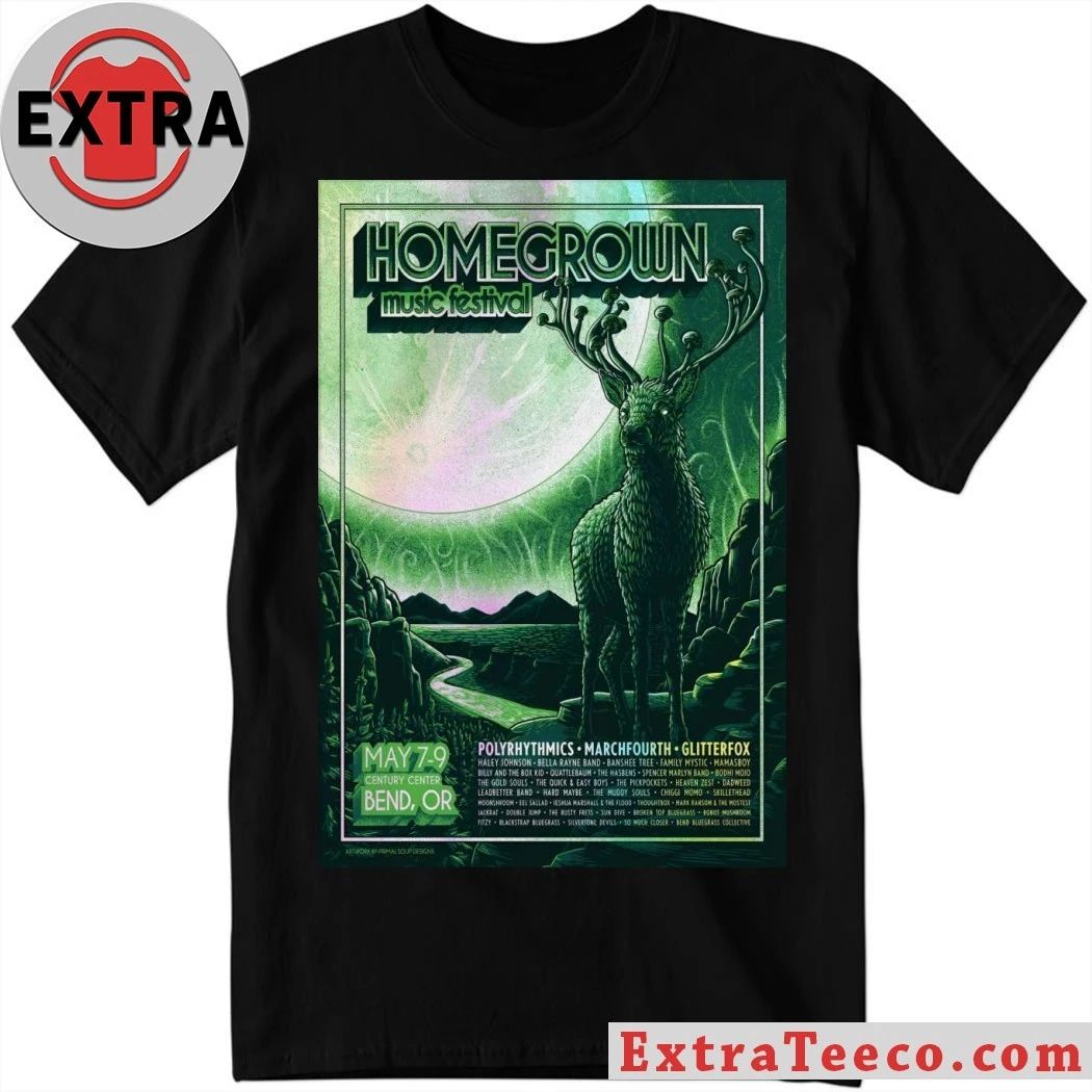Homegrown Music Festival Bend OR 5 7-5 9 2026 Poster Shirt