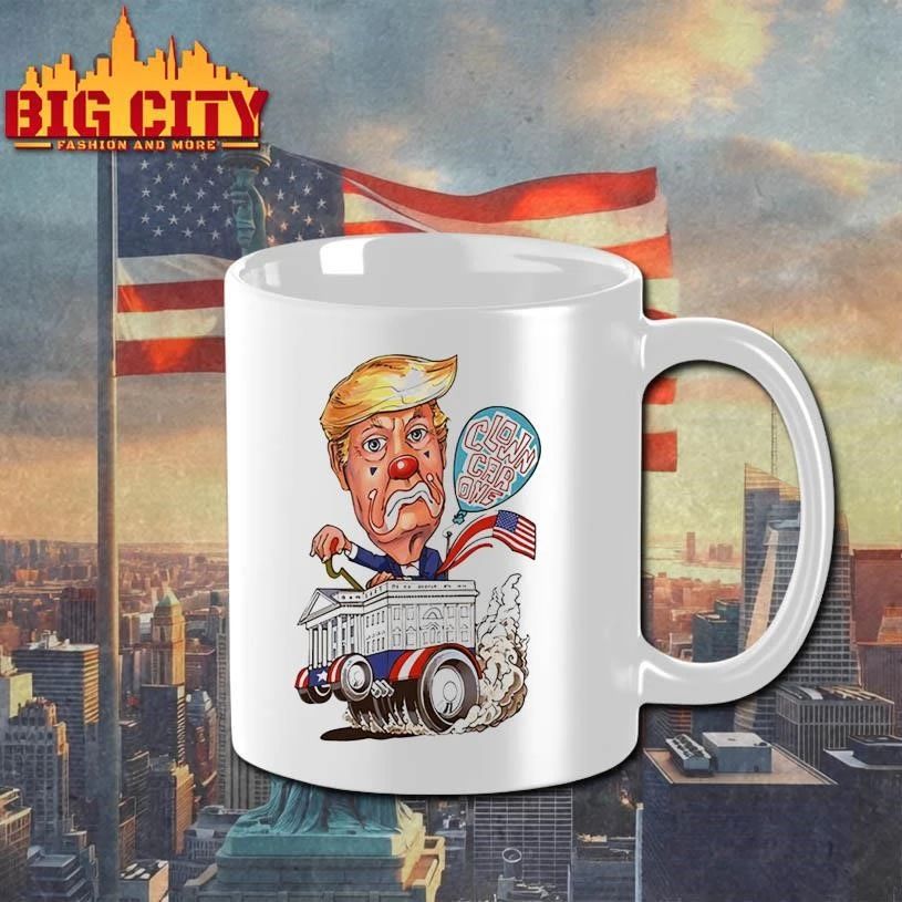 Trump clown car cartoon Funny Parody Shirt
