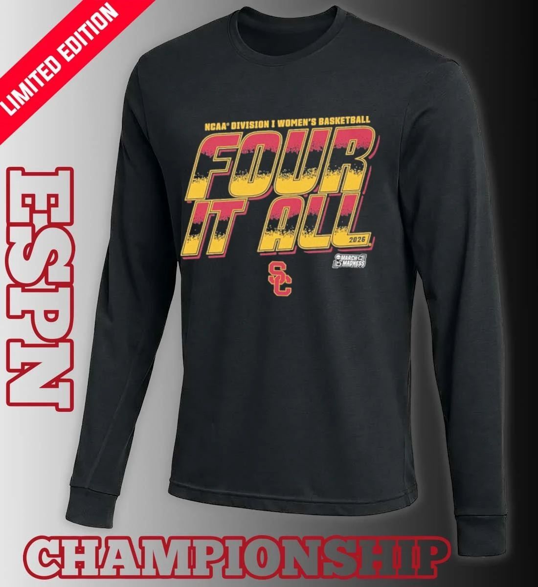 USC Women’s Basketball Four It All 2026 March Madness Shirt