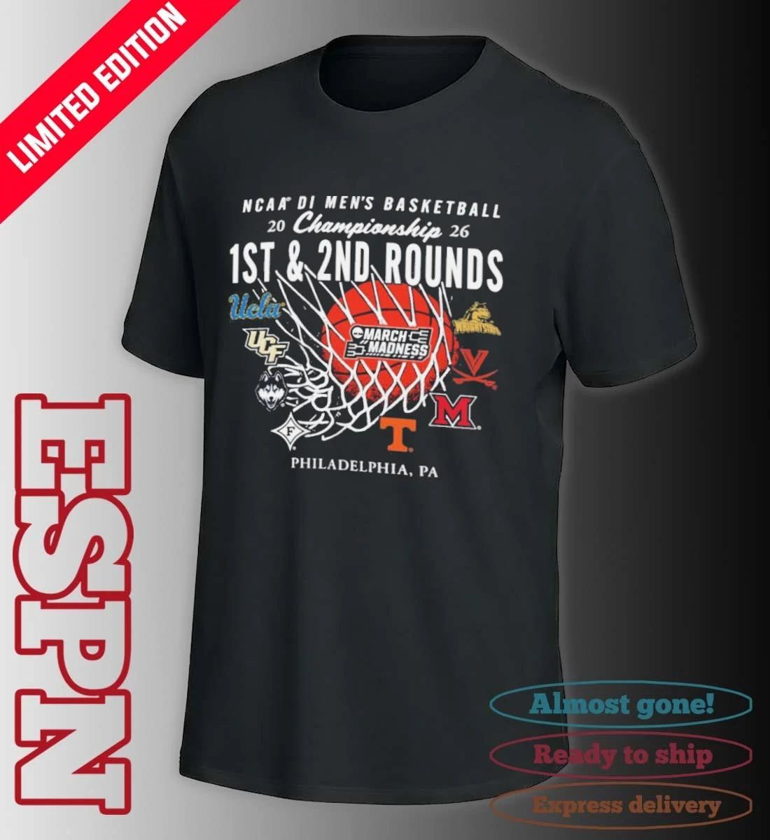 2026 NCAA DI Men’s Basketball 1st, 2nd Rounds – Philadelphia Shirt