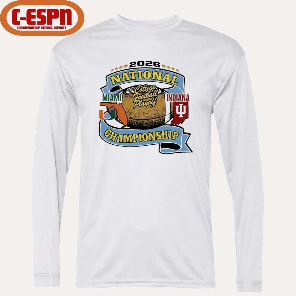 Indiana Vs Miami 2026 CFP National Championship Game January 19th T-Shirt