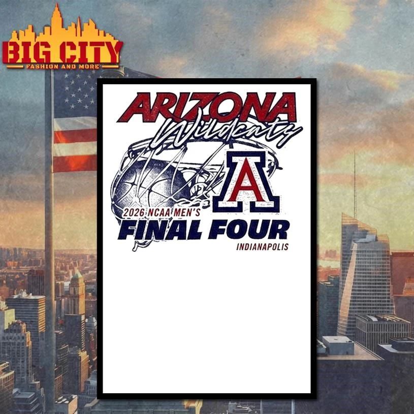 Arizona Wildcats 2026 NCAA Final Four White College Shirt