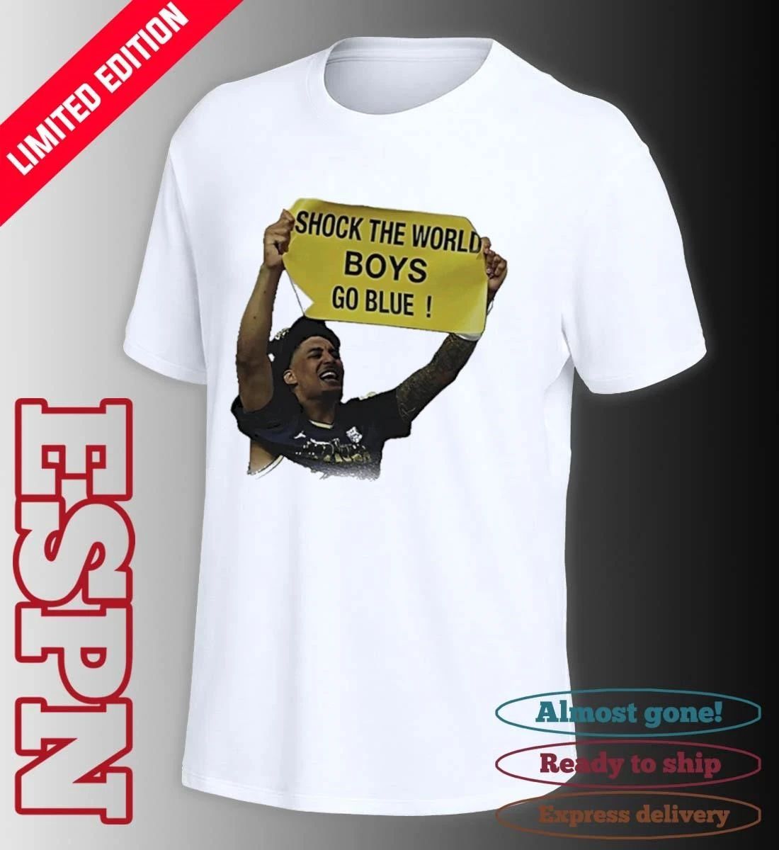 Shock The World Boys Go Blue Michigan Wolverines Basketball Shirt