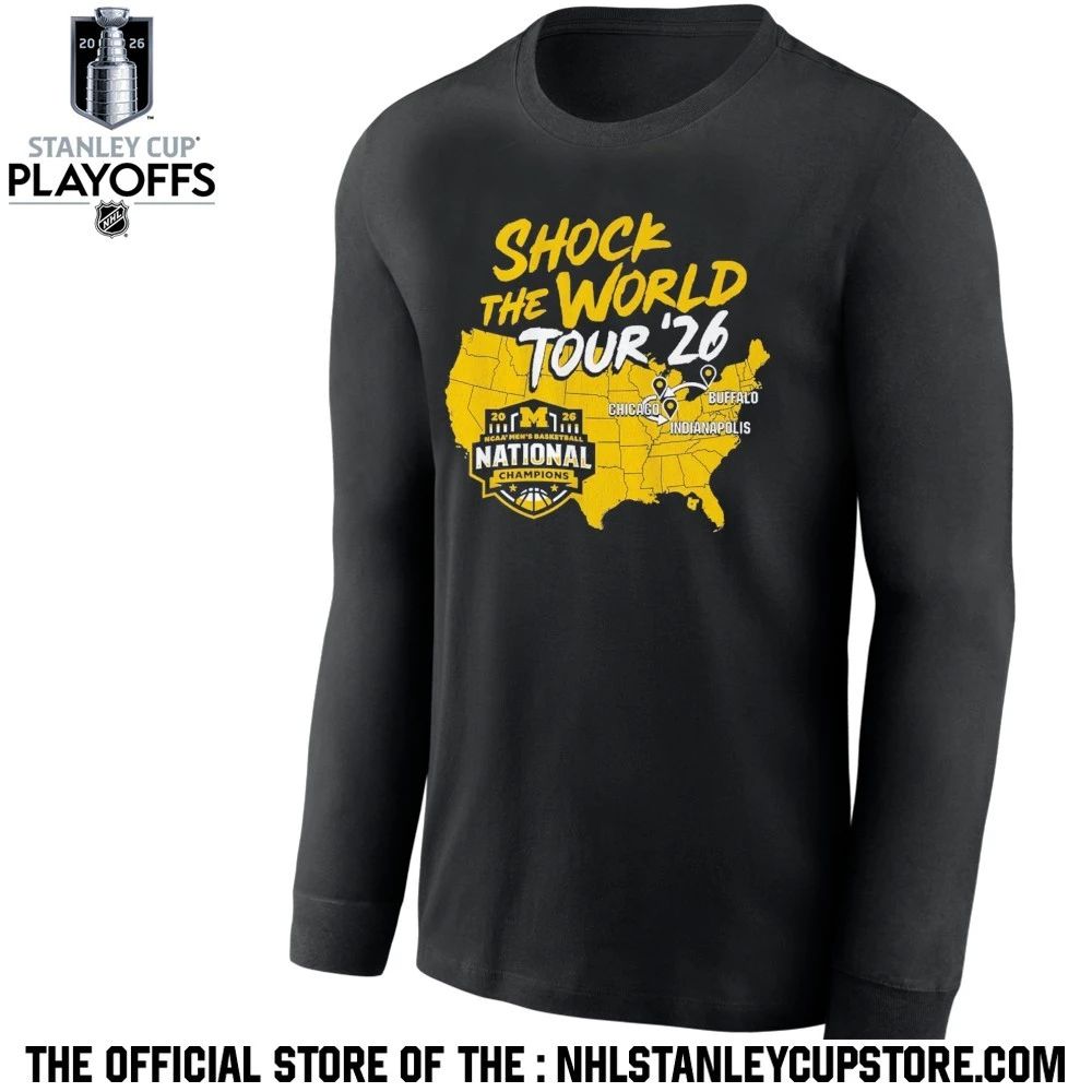 Michigan Wolverines 2026 National Champions Shock the World Tour Shirt