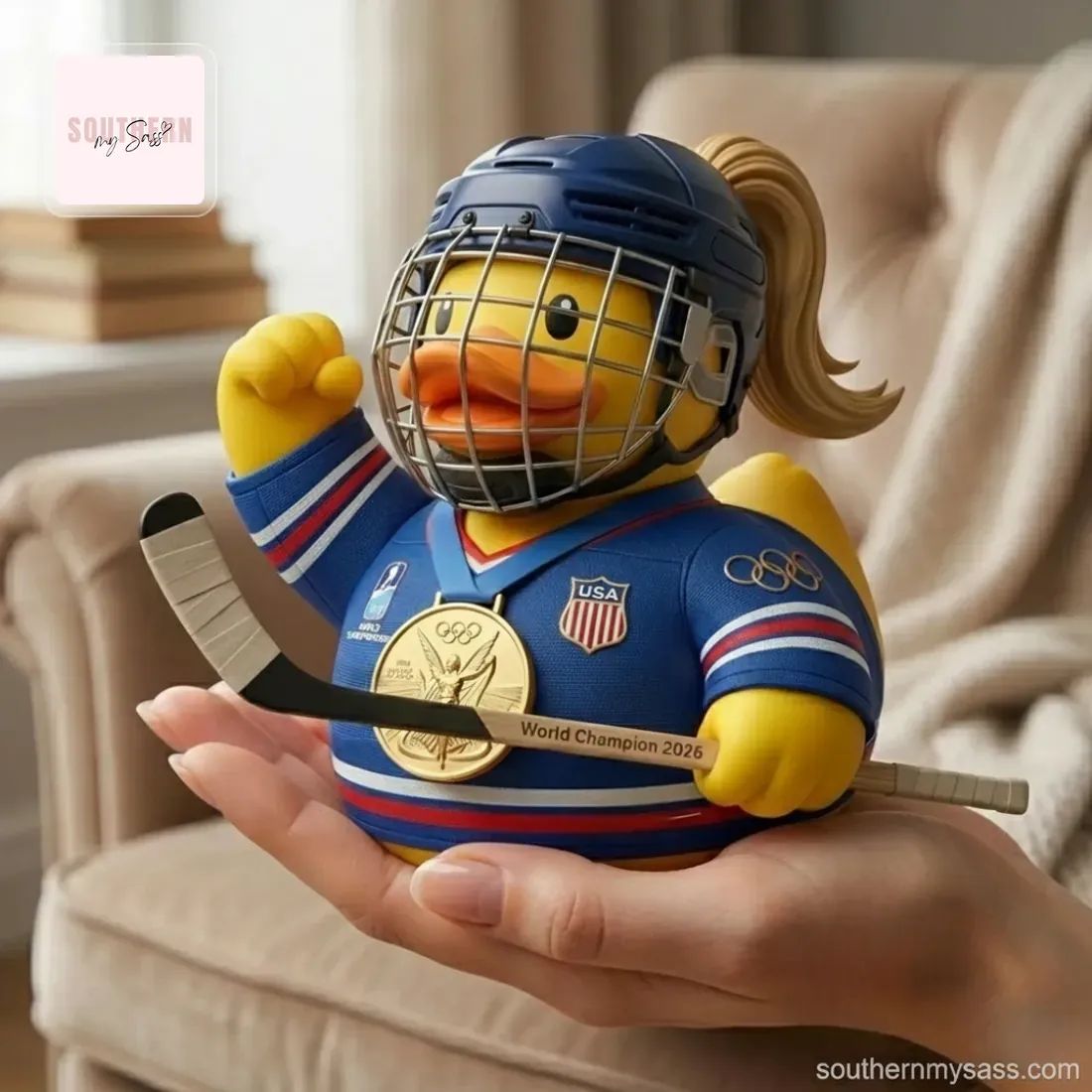 USA Ice Hockey World Champion 2026 Collectible Rubber Duck