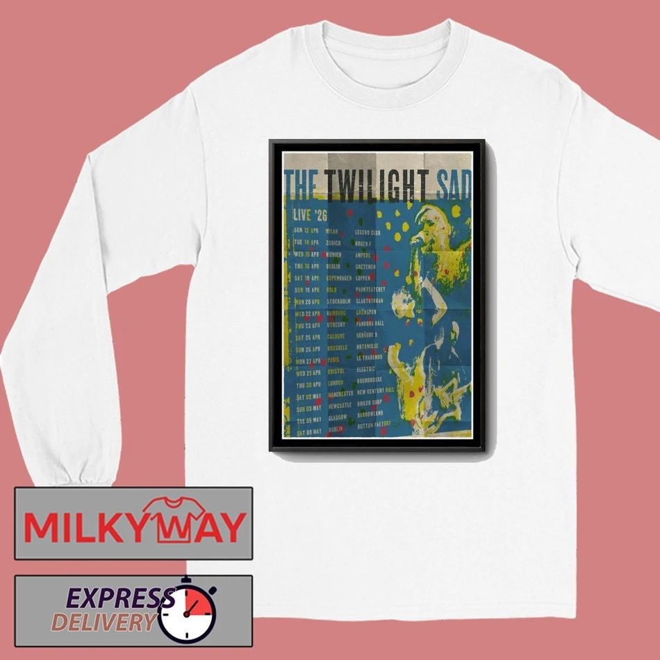 The Twilight Sad UK and European 2026 Tour Poster shirt